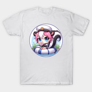 Cute Skunk Sailor Girl T-Shirt